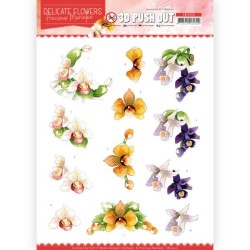 (SB10450)3D Push Out - Precious Marieke - Delicate Flowers - Orchid