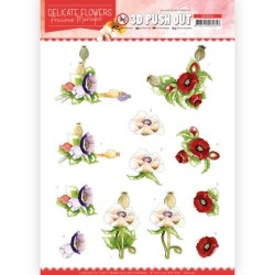 (SB10451)3D Push Out - Precious Marieke - Delicate Flowers - Poppy