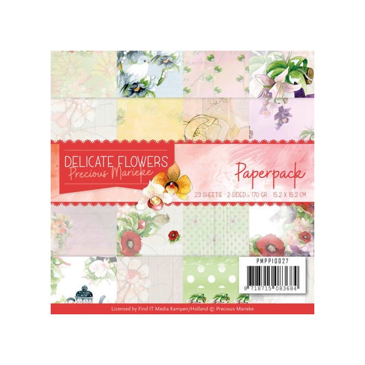 (PMPP10027)Paperpack - Precious Marieke Delicate Flowers