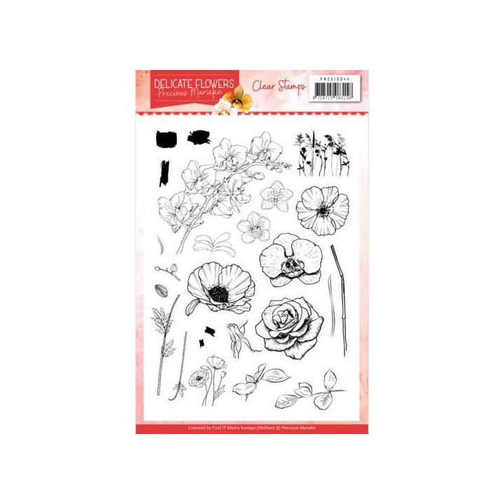 (PMCS10044)Clear Stamps - Precious Marieke Delicate Flowers