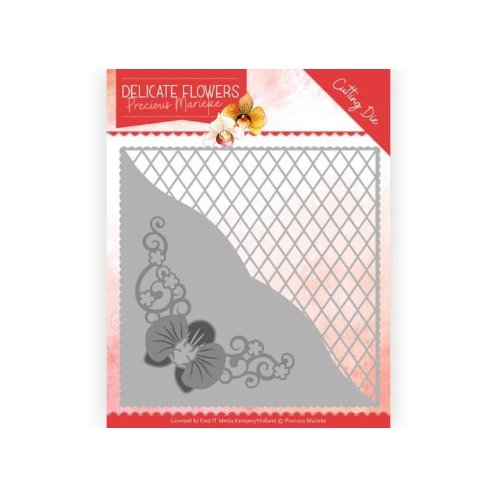 (PM10176)Dies - Precious Marieke Delicate Flowers - Delicate Square