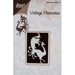 (6003/0019)stencil Vintage Flourishes - pauw lopend