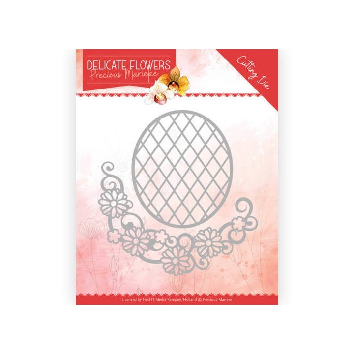 (PM10181)Dies - Precious Marieke Delicate Flowers - Delicate Flower Oval