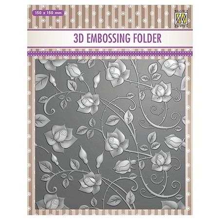 (EF3D011)Nellie's Choice Embossing folder Roses