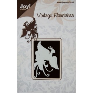 (6003/0017)Pochoir Vintage Flourishes - Paon volant