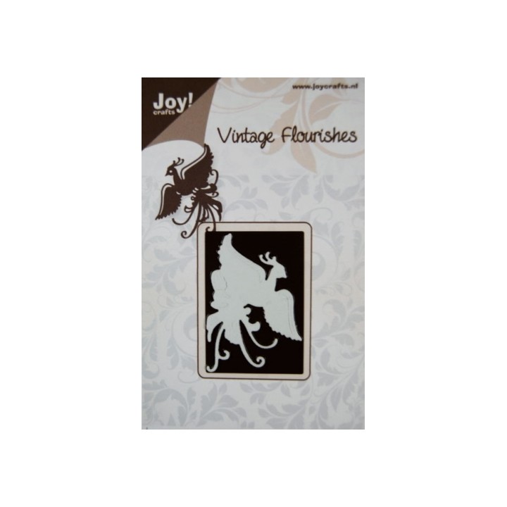 (6003/0017)stencil Vintage Flourishes - Peacock flying