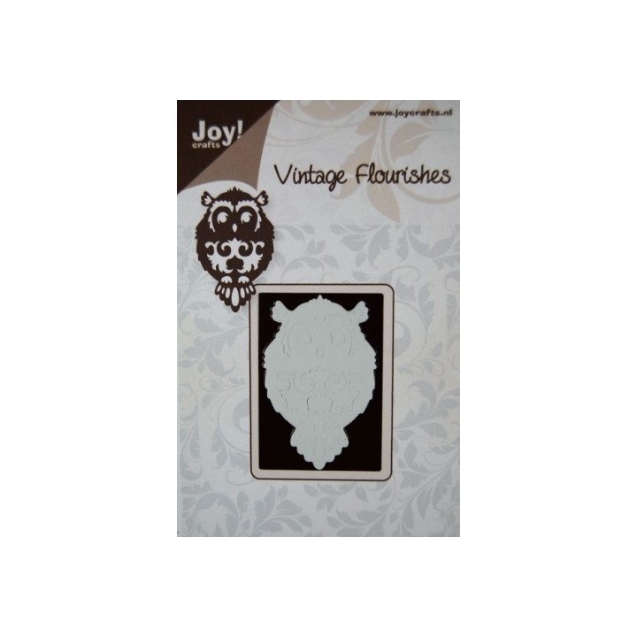 (6003/0018)stencil Vintage Flourishes - owl