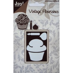 (6003/0021)Schablone Vintage Flourishes - cupcake