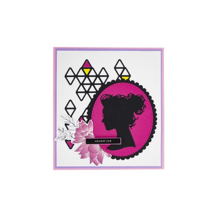 (STENCILHM290)Studio Light Cutting and Embossing Die Happy Moments nr.290