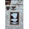 (6003/0022)stencil Vintage Flourishes - mug/Cup + Saucer