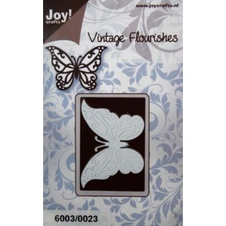 (6003/0023)Schablone Vintage Flourishes - Schmetterling
