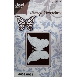(6003/0023)stencil Vintage Flourishes butterfly