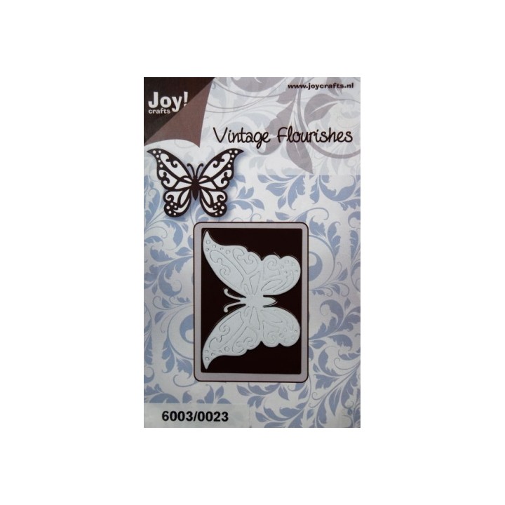 (6003/0023)Pochoir Vintage Flourishes - papillon