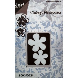 (6003/0024)stencil Vintage Flourishes - flower (2pcs)