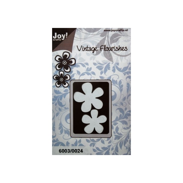 (6003/0024)Pochoir Vintage Flourishes - fleur (2pcs)