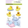 (1329)CraftEmotions clearstamps A6 - bath ducks - birth GB