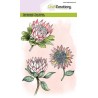 (1324)CraftEmotions clearstamps A6 - protea 3 flowers