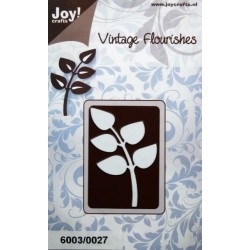 (6003/0027)stencil Vintage Flourishes - tak bladeren (dik)