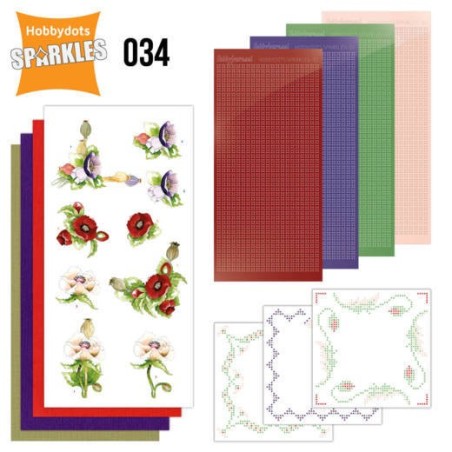 (SPDO034)Sparkles Set 34 - Precious Marieke - Delicate Flowers - Poppy