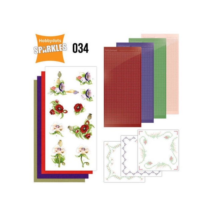 (SPDO034)Sparkles Set 34 - Precious Marieke - Delicate Flowers - Poppy