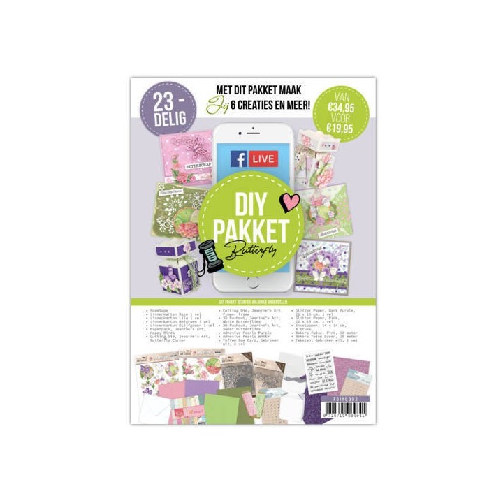 (FDIY0002)Facebook Live DIY Pakket - Butterfly