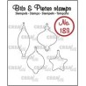 (CLBP183)Crealies Clearstamp Bits & Pieces 4x Christmas ornaments out