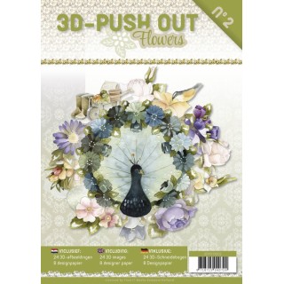 (3DPO10002)3D uitdruk Book Flowers
