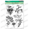 (30-563)Penny Black Stamp clear Floral Silhouette