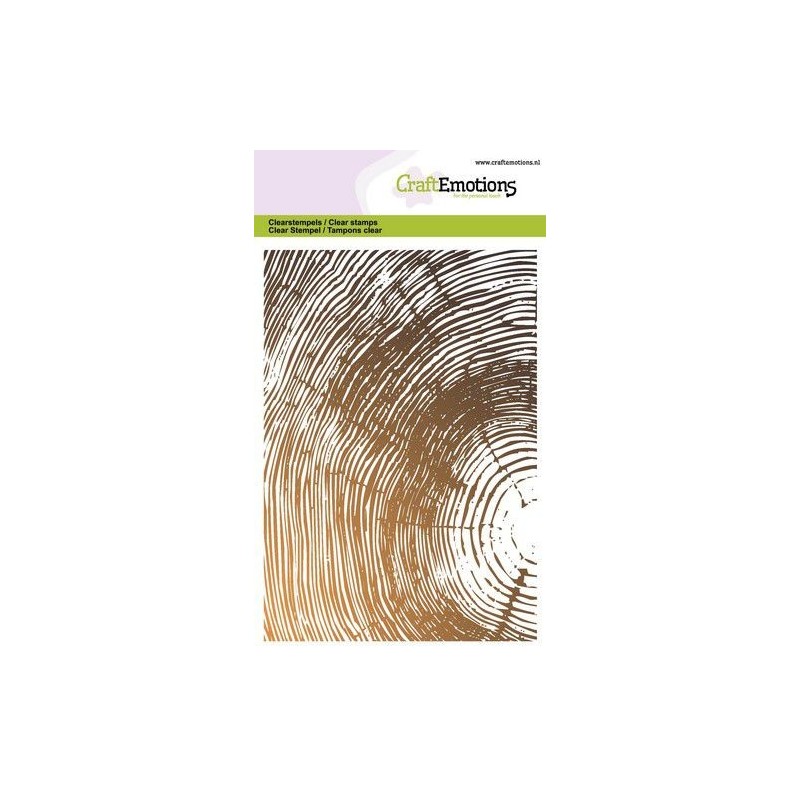 (1311)CraftEmotions clearstamps A6 - tree growth rings