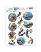 (SB10454)3D Push Out - Amy Design - Underwater World - Deepsea Diving
