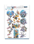 (SB10455)3D Push Out - Amy Design - Underwater World - Sea Animals