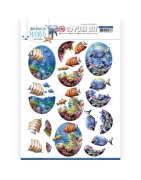 (SB10456)3D Push Out - Amy Design - Underwater World - Saltwater Fish