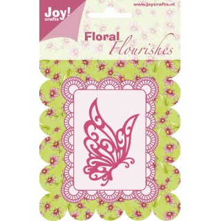 (6003/0006)stencil Vintage Flourishes butterfly