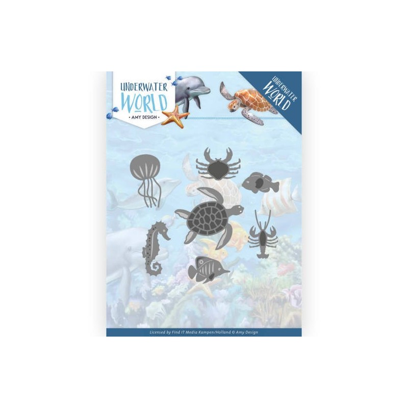 (ADD10212)Dies - Amy Design - Underwater World - Ocean Animals