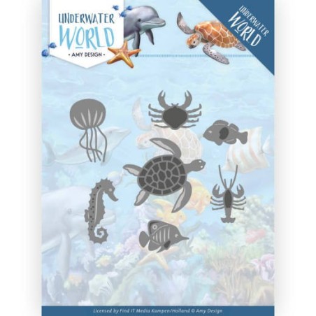 (ADD10212)Dies - Amy Design - Underwater World - Ocean Animals