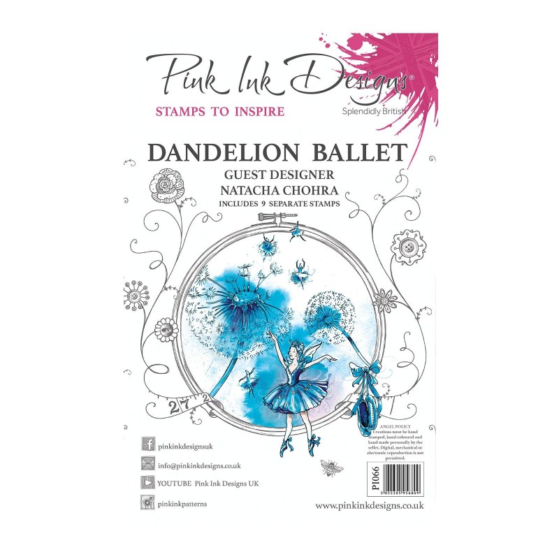 (PI066)Pink Ink Designs Clear stamp Dandelion ballet