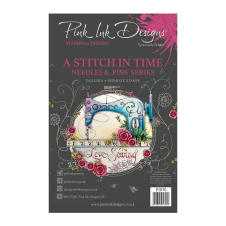 (PI070)Pink Ink Designs Clear stamp stitch a time