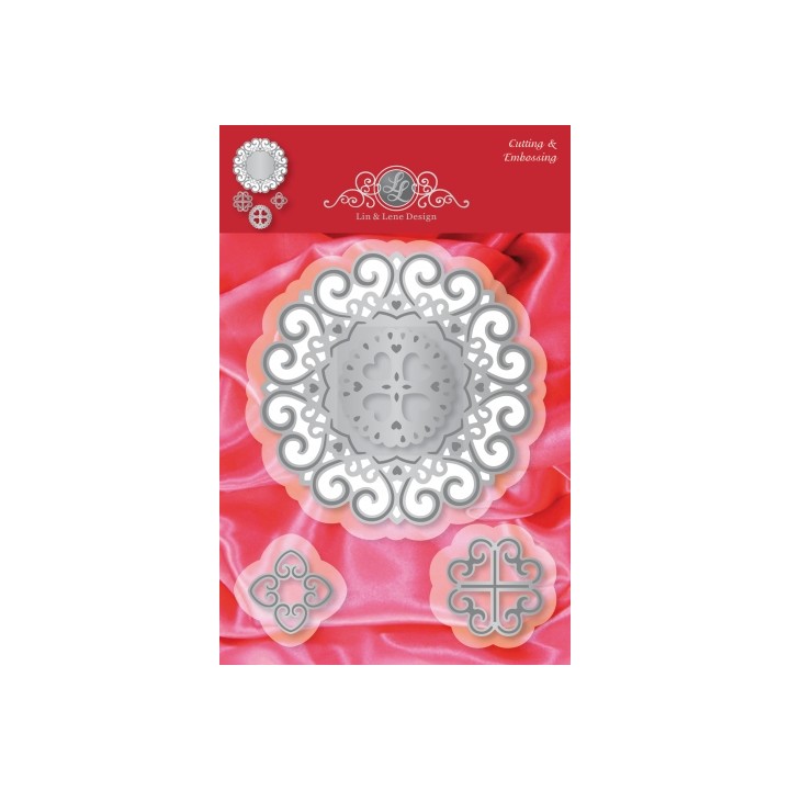 (1201/0076)Lin & Lene stencil set 4 pieces heart