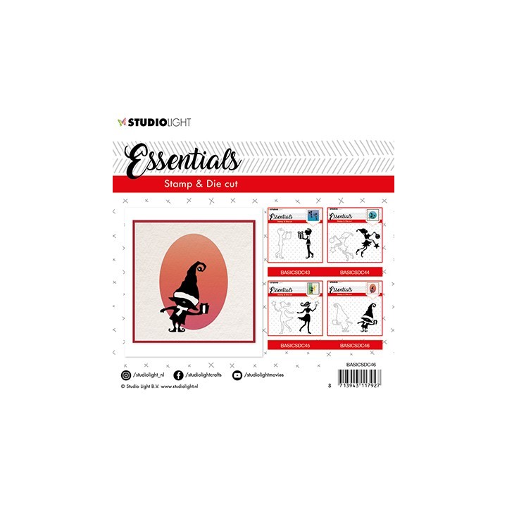 (BASICSDC46)Studio light Stamp & Die Cut Essentials 46