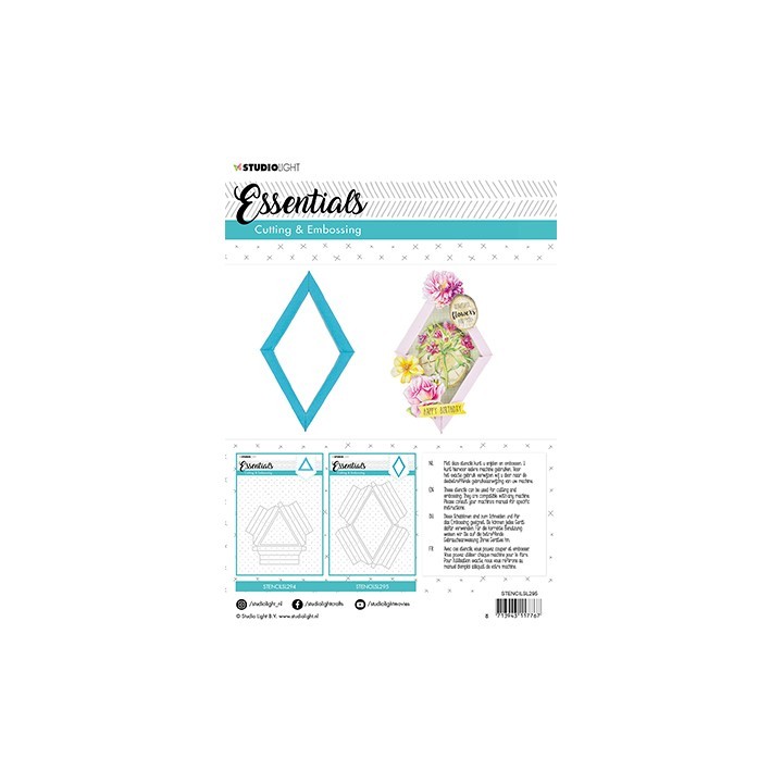 (STENCILSL295)Studio Light Cutting and Embossing Die, Essentials nr.295