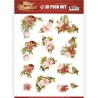 (SB10461)3D Push Out - Precious Marieke - Touch of Christmas - Pink Flowers