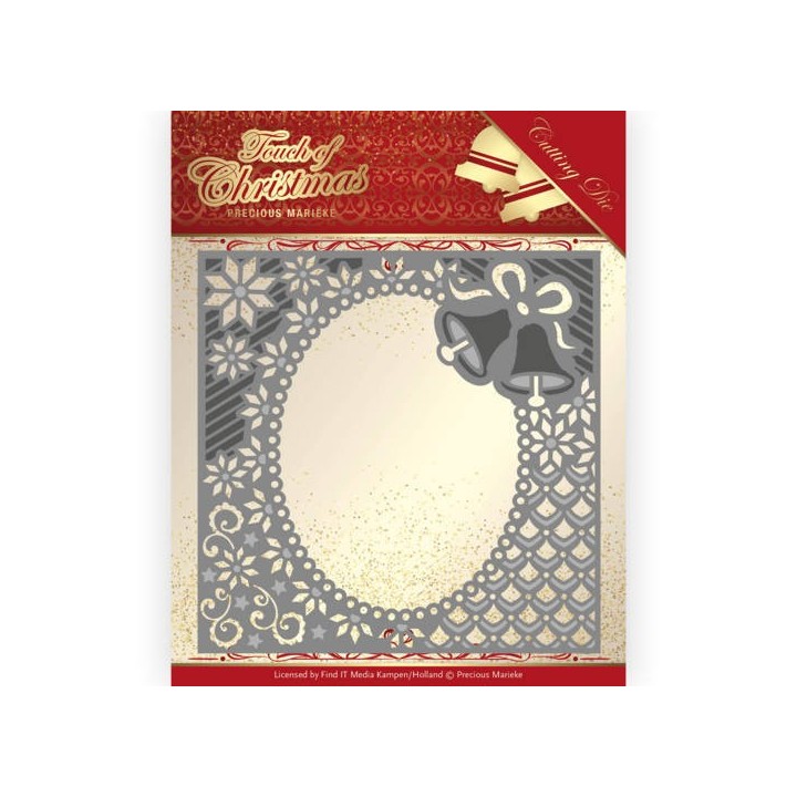 (PM10182)Dies - Precious Marieke - Touch of Christmas - Christmas Bells Frame