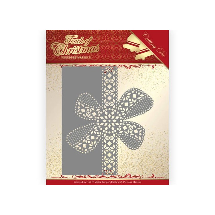 (PM10183)Dies - Precious Marieke - Touch of Christmas - Christmas Bow Border