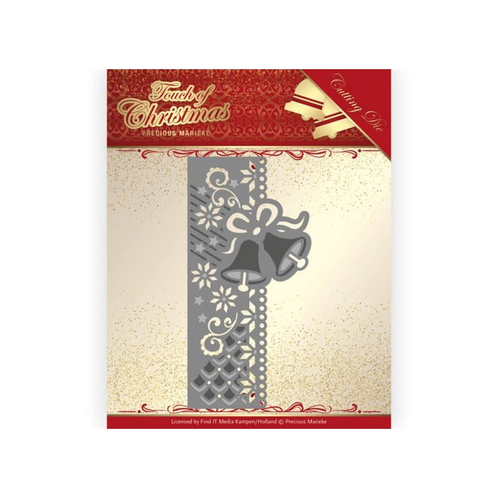 (PM10184)Dies - Precious Marieke - Touch of Christmas - Christmas Bells Border