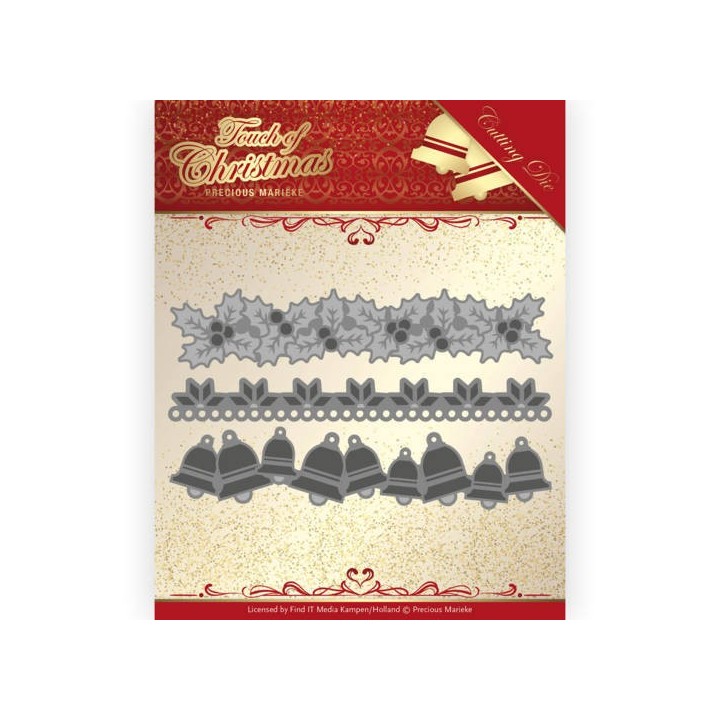(PM10186)Dies - Precious Marieke - Touch of Christmas - Christmas Borders