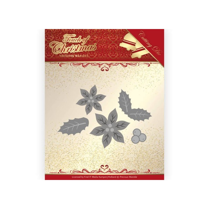 (PM10187)Dies - Precious Marieke - Touch of Christmas - Poinsettia