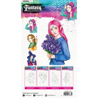 (STAMPFC475)Studio Light Clearstamp A5 Fantasy collection 3.0 nr.475
