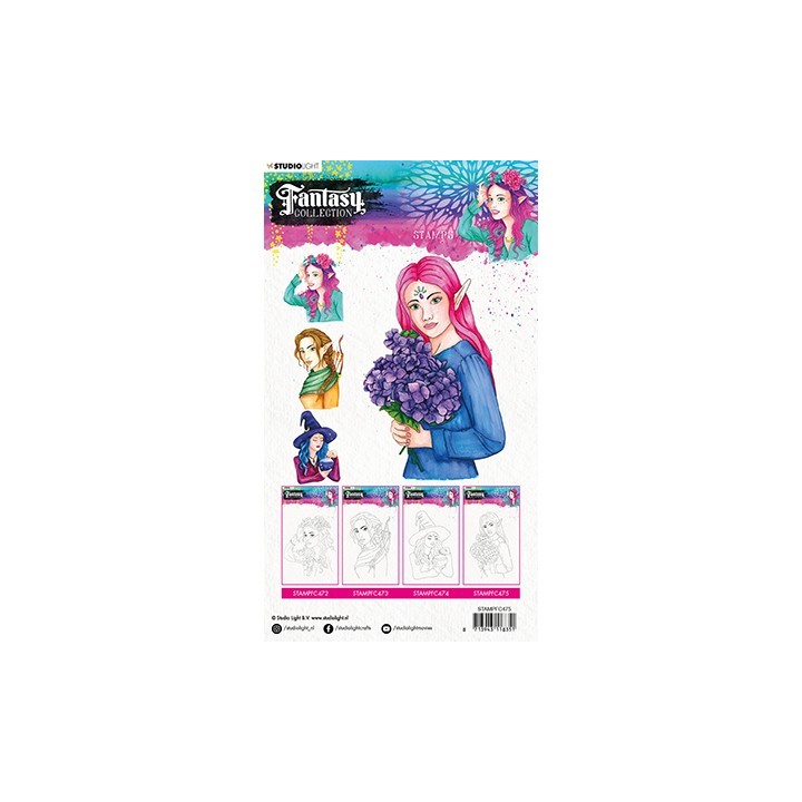 (STAMPFC475)Studio Light Clearstamp A5 Fantasy collection 3.0 nr.475