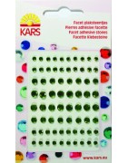 Pierres rondes adhésives à facettes, vert clair