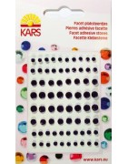 Pierres rondes adhésives à facettes violet